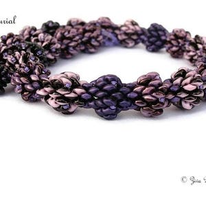 Beadweaving necklace tutorial, superduo beading instructions, beaded choker pattern, Jewelry beadwork tutorial,Earrings bonus tutorial&quot;Piña&quot;