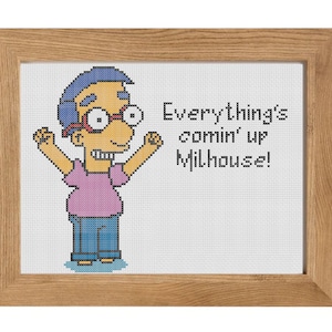 Coming Up Milhouse Cross-Stitch Pattern PDF