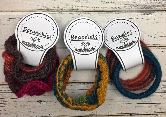 Printable Circle Wrap Scrunchie, Bracelets and Bangles Display
