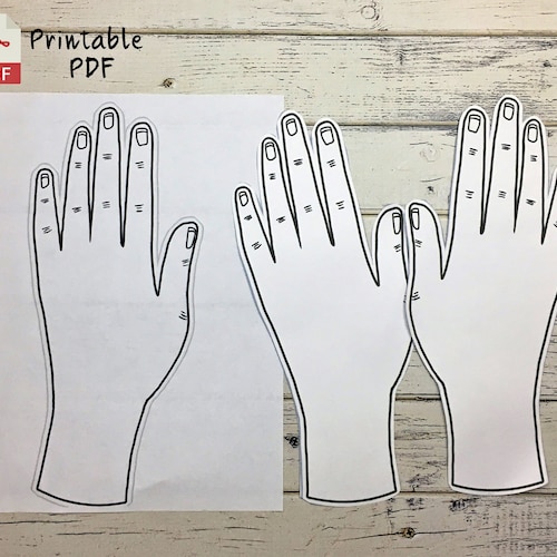 Printable Hand Display Template Downloadable PDF Craft - Etsy