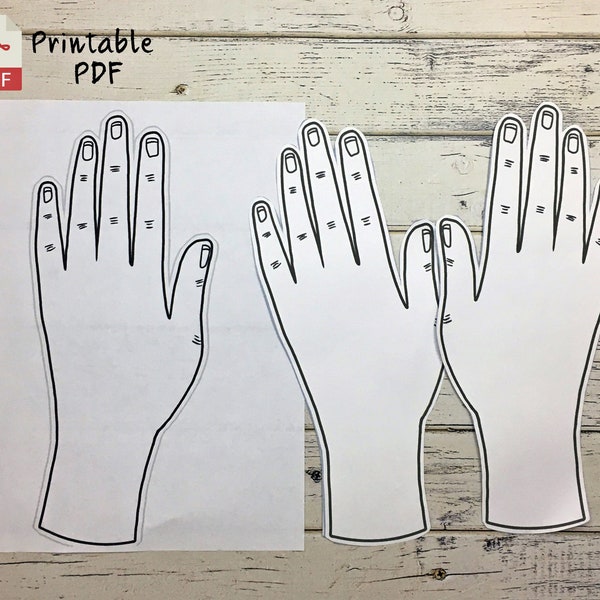 Printable Hand Display Template - Downloadable PDF - Craft Fair Display Market Display Fingerless Gloves Fingerless Mittens Shop Tags