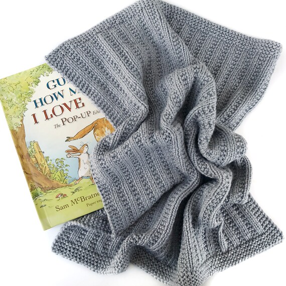 Brooklyn Rib Knit Baby Blanket Pattern Car Seat Pdf Beginner Knitting Patterns For Babies