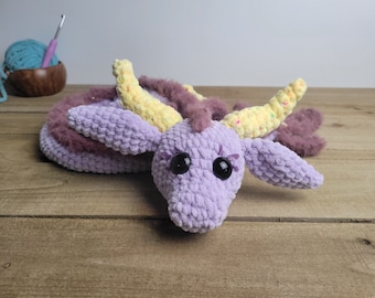 Crochet Dragon Plush - Handcrafted Custom Stuffed Animal - Fantasy Amigurumi Gift for Collectors