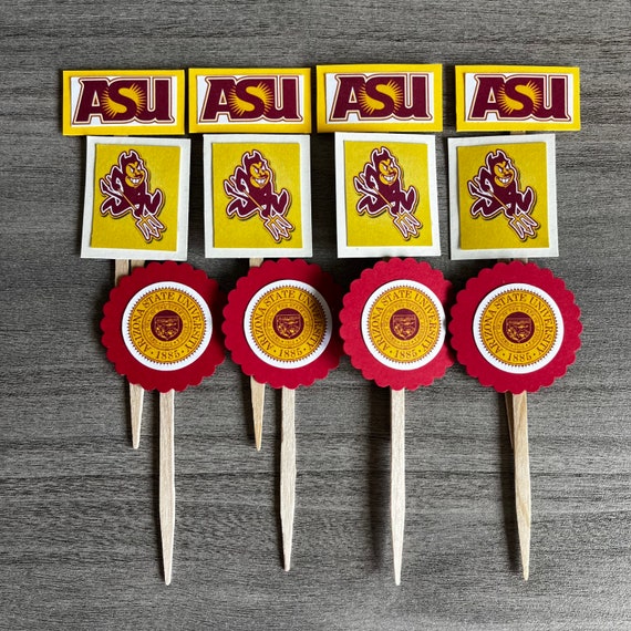 ASU Sun Devils Cupcake Toppers by Maegs Bakes Cakes Catch My Party