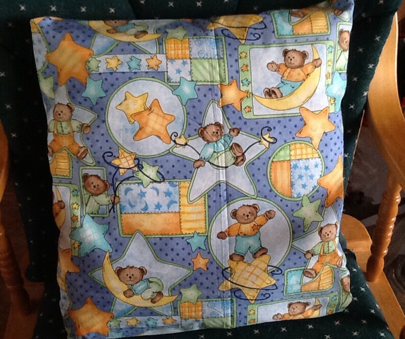 Handmade Teddy Bear throw pillow Etsy