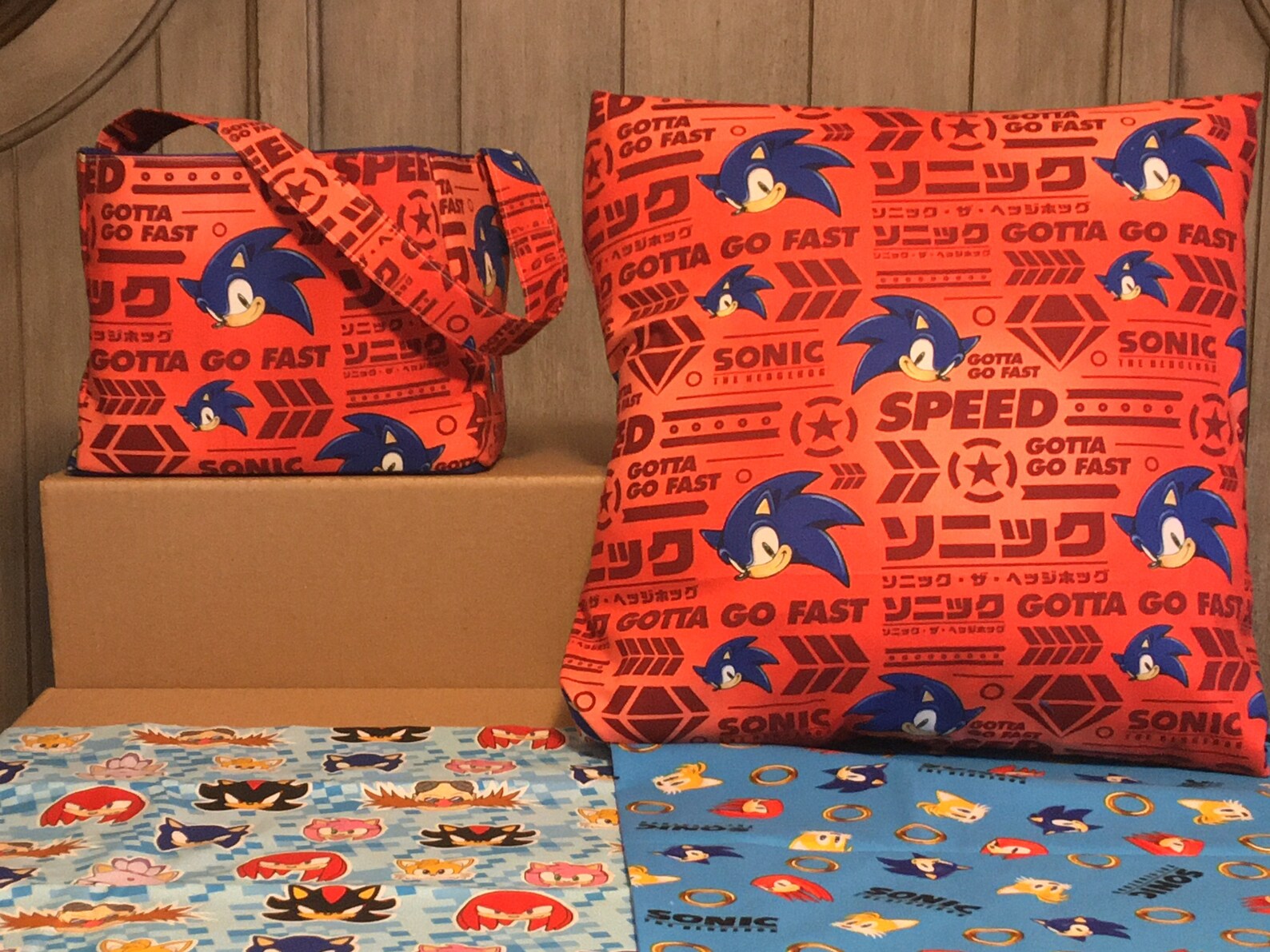 Sonic hedgehog Easter basket. Or have a throw pillow or an Etsy