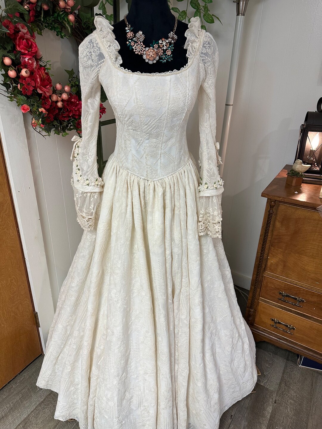 Everly is a Handmade Wedding Dress/gown Vintage Victorian Style Etsy