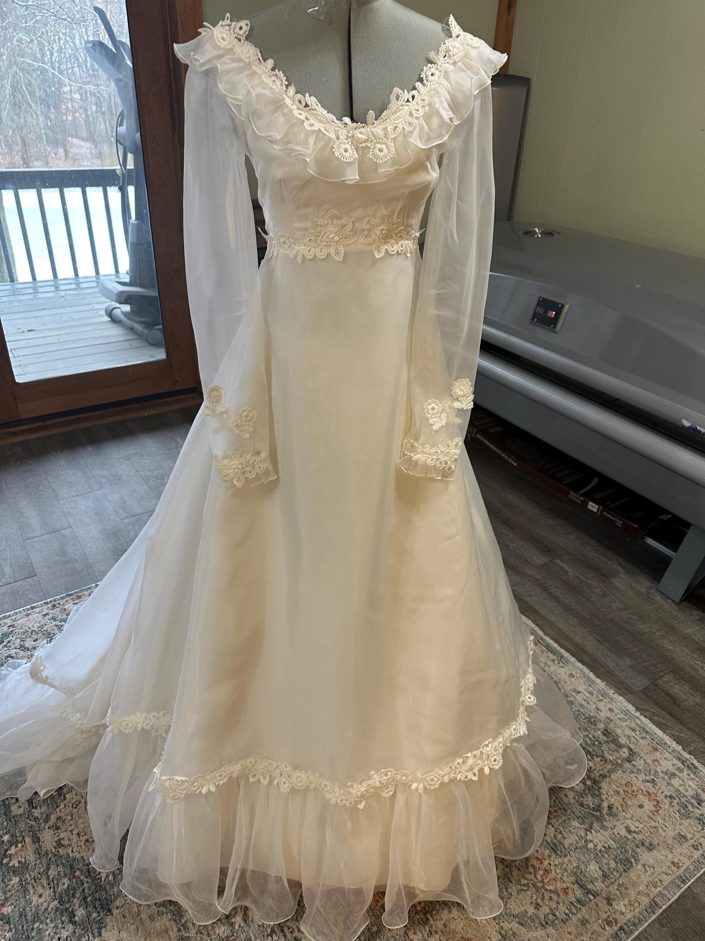 Vintage Lace Long Sleeve White Lace Dresses On Women Fairy Elegant