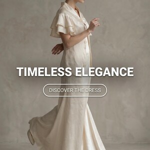 Eva is a gorgeous handmade silk and charmuese wedding dress