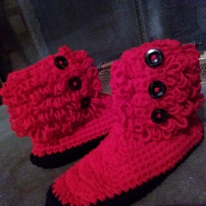 Adult loopy booties