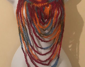 Hand Crocheted African Inspired Necklace