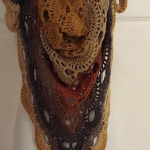 Hand crocheted Virus Shawl Scarf scarve handmade