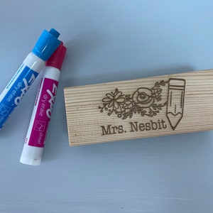 Personalized Dry Erase Board Eraser | Teacher Gift | School and Office Supplies