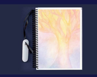 Pastel Tree - Veil Watercolor - Blank Journal - Large