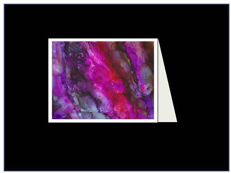 Beautiful Eruption Alcohol Ink Greeting Card image 1