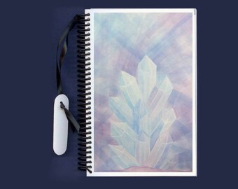 Crystals - Veil Watercolor Painting - Blank Journal