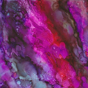 Beautiful Eruption Alcohol Ink Greeting Card image 2