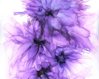 Tara's Bouquet - Alcohol Ink - Print