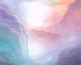 Peaceful - Watercolor Veil Painting - Print