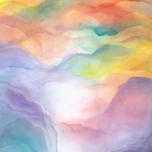 Mountains of Home - Watercolor Veil - Print