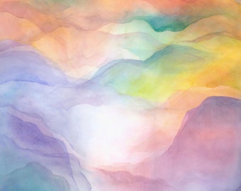 Mountains of Home - Watercolor Veil - Print