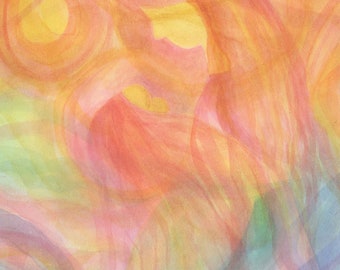 A New Life - Print-Instant Download-Watercolor Veil Painting
