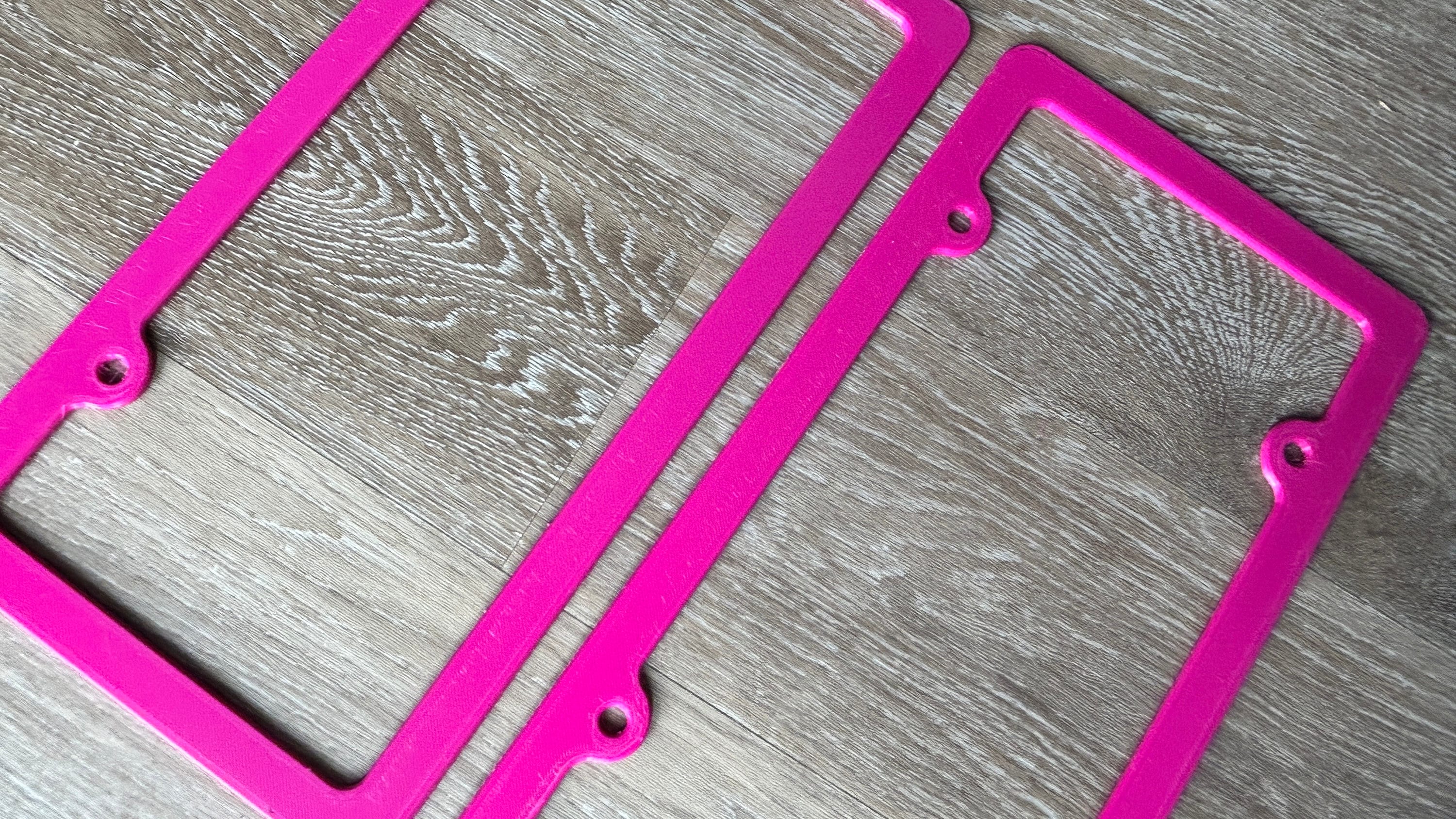 Pink License Frame Passion Pink Extra Strong Ultra Lightweight Car License Plate Frame - Etsy