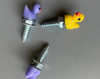 Choose your color duck screws  | License Plate Frame Screw Set of 2 or 4  |  Jeep compatible  |  FRAME NOT INCLUDED