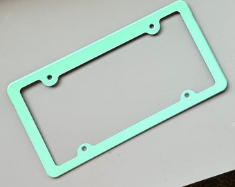 Multiple colors to choose from Aluminum Metal License Plate Holder Frames Single or Sets of 2