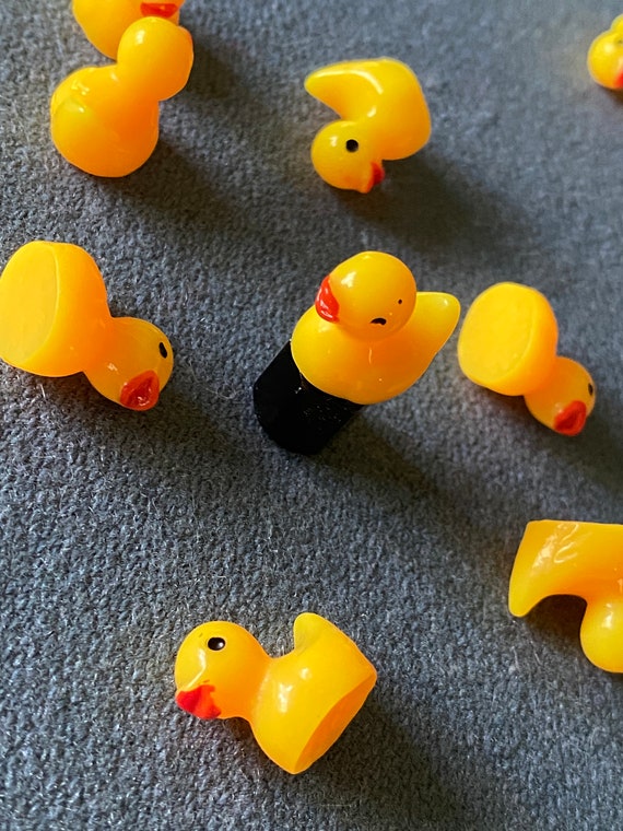 Tiny Yellow Duckies Tire valve cap set of 2, 4 or 5