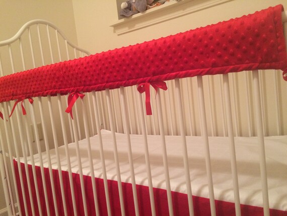 Any Solid Color Crib Bedding Set Skirt Red Teething Bumper Etsy