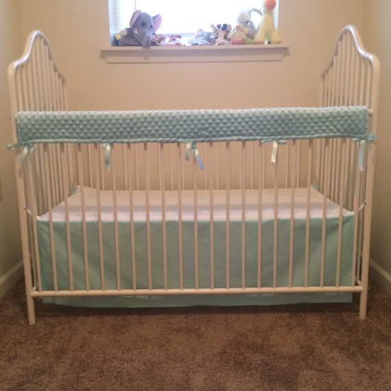 Any Solid Color Crib Bedding Set Skirt Teething Bumper Etsy
