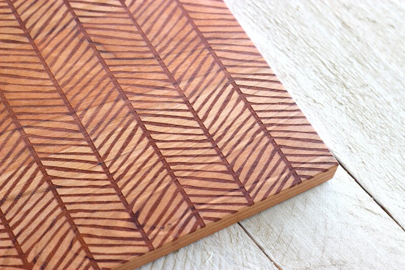 Herringbone Pattern Cutting Board Etsy