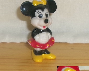 Walt Disney Minnie Mouse Porcelain bone china Ceramic Miniature Figurine Made in Taiwan