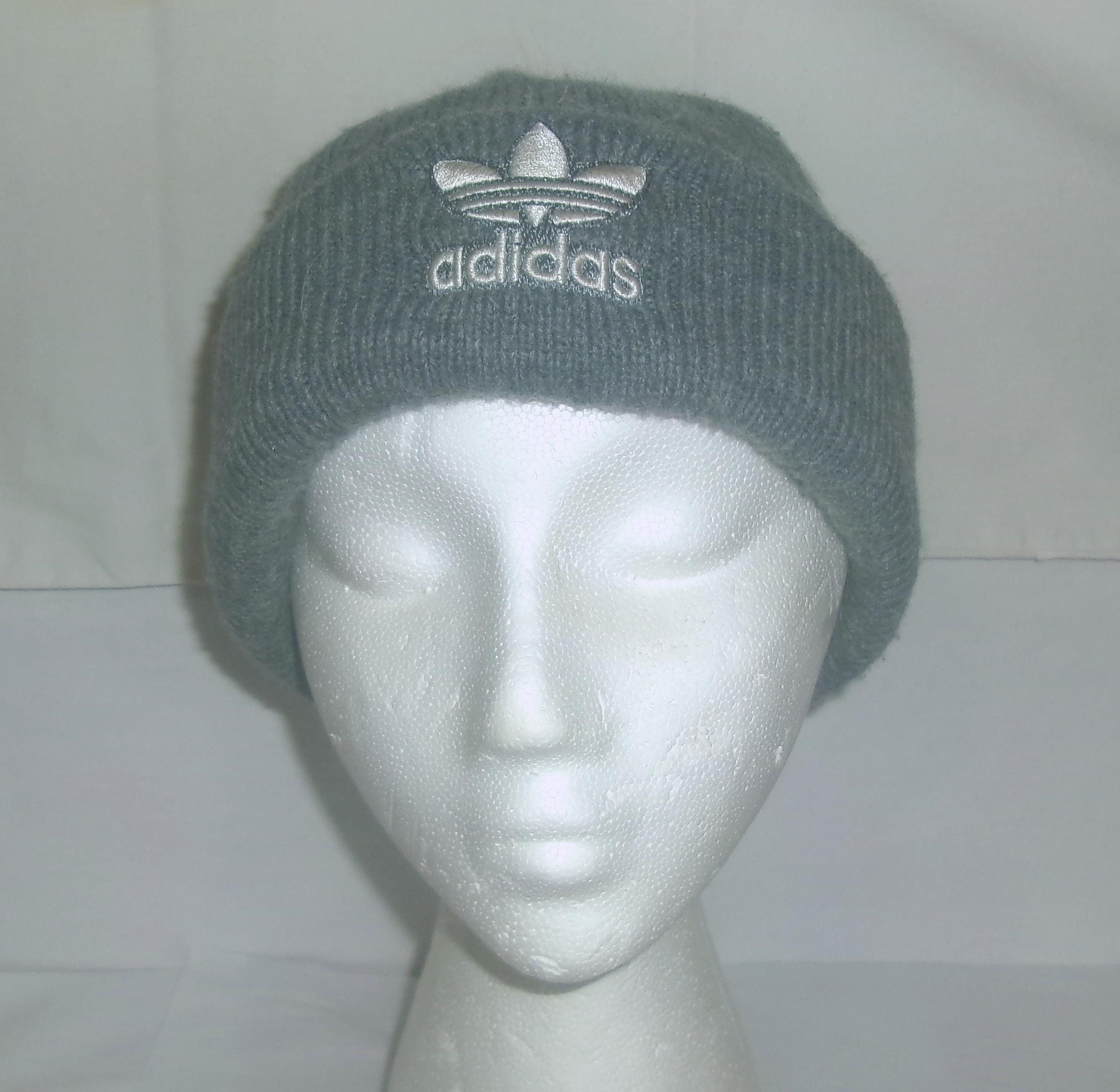 Rare VTG Adidas ORIGINALS Hat. Chocolate & Pink Heritage Logo Knit Beanie Brim Adidas Vintage Hat - Etsy main image 2