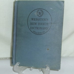 Book Websters New Handy Dictionary by Merriam Webster - Reference School Work - No Date