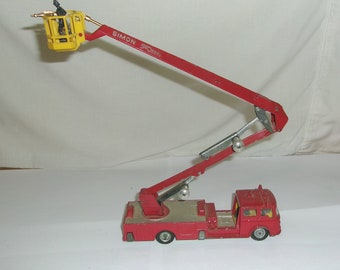 Diecast Metal Corgi Major Toys Great Britain Simon Snorkel Toy Bucket lift Fire Engine Truck Car Patent 904525