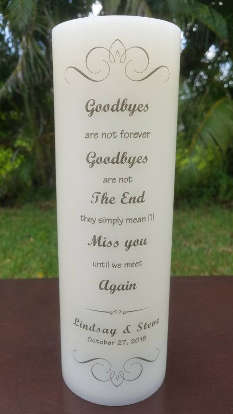 Personalized Memorial Candle Etsy