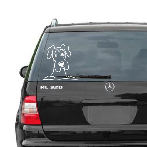 Madcolitote Black Great Dane Car Stickers 3D Window Decal - View #2