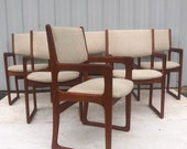 Mid-Century Teak Dining Chairs- Set of Six