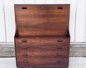 Mid-Century Modern Rosewood Secretary Desk by Borge Mogensen
