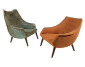 Pair Mid-Century His Her Side Chairs for Craft Associates