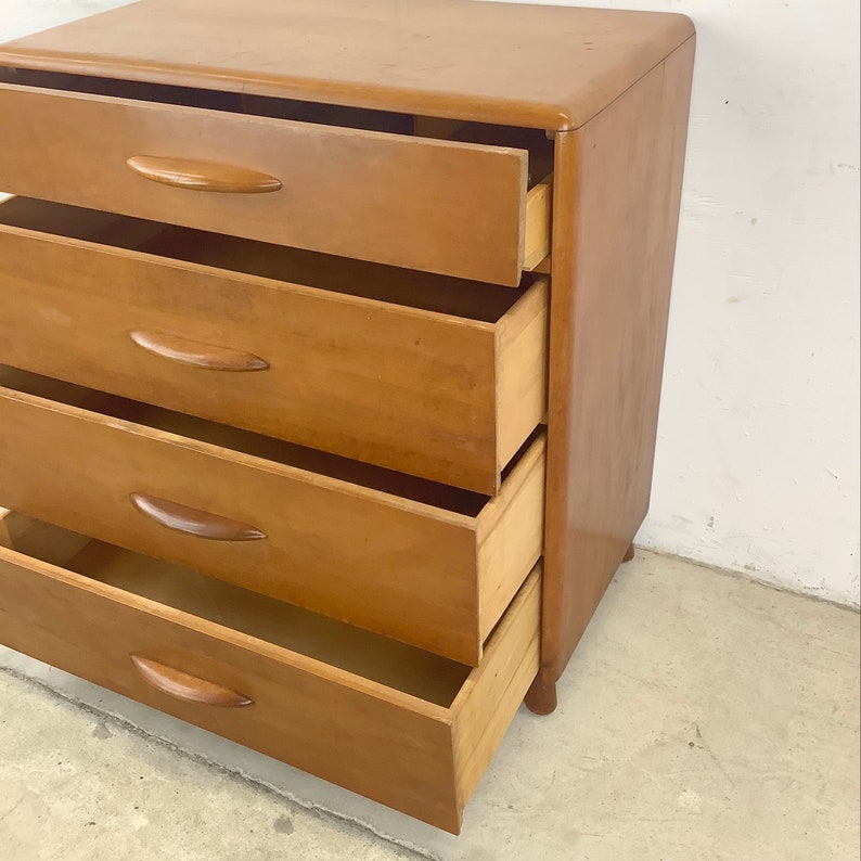 Mid-Century Four Drawer Dresser With Pull Out Desk image 5