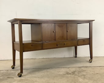 Mid-Century Modern Bar or Serving Cart From White Furniture