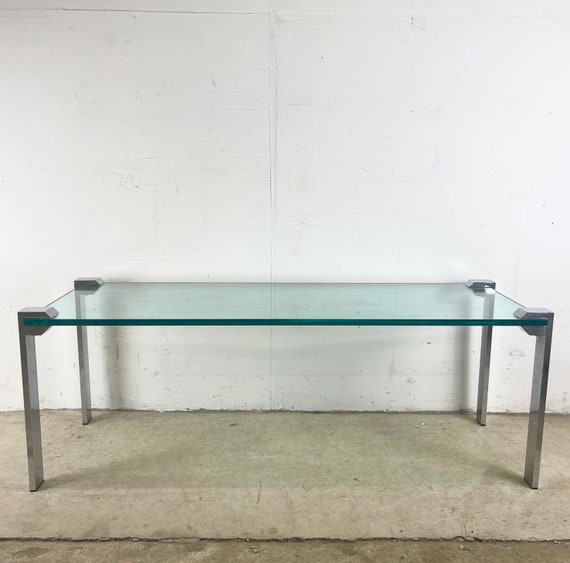 Mid-Century Chrome Coffee Table, Made in Italy