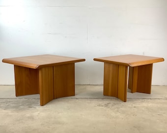Pair Danish Teak End Tables by. Nordic Furniture