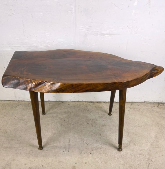 Rustic VIntage Modern Tree Slab Coffee Table