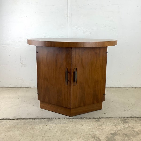 Walnut End Table Etsy