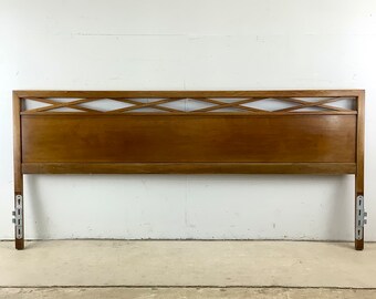 Mid-Century Sculptural King Size Headboard