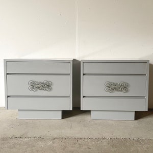 Pair Vintage Modern Nightstands
